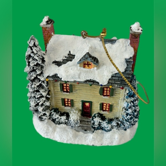 Thomas Kinkade’s illuminated Ornaments.  “Winter Morning” and “Village Christmas - Picture 2 of 13